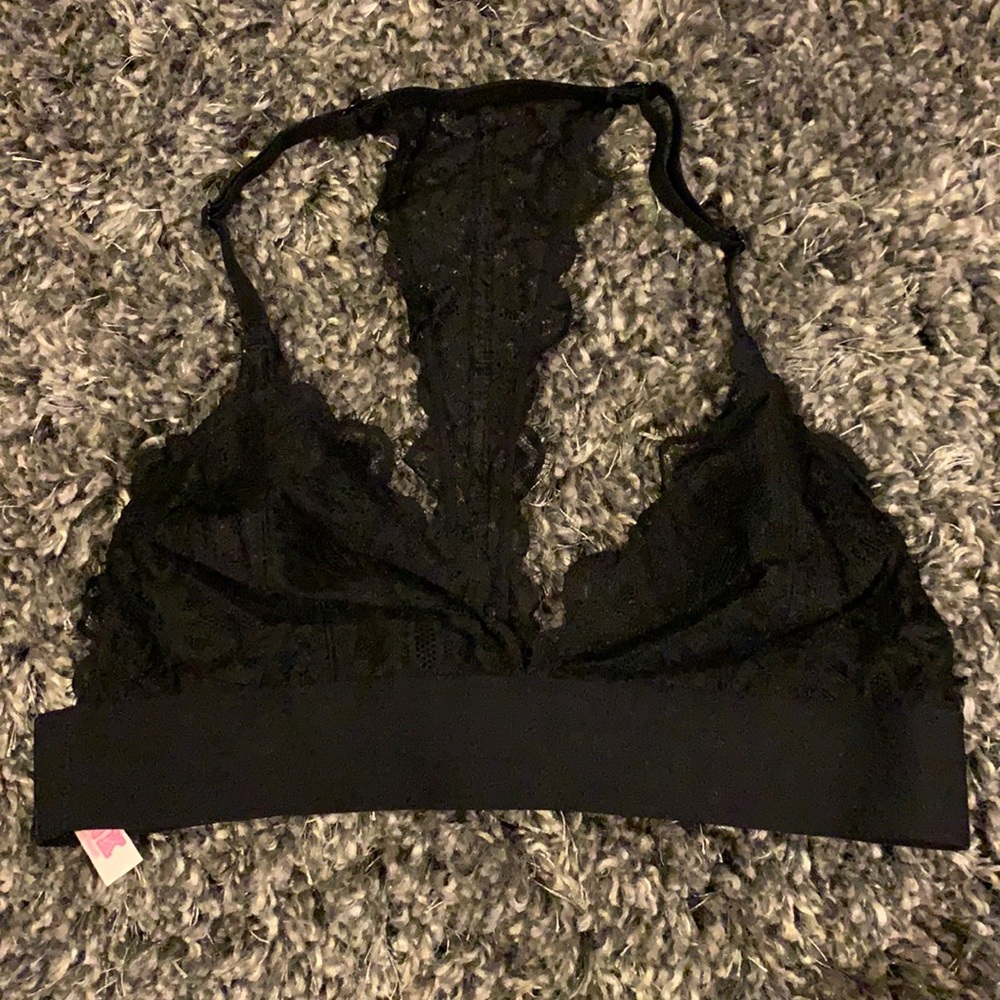 Black lace bralette